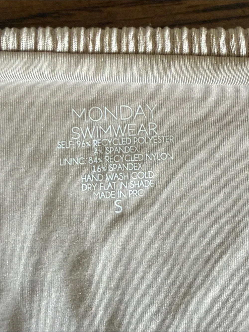 Monday Swimwear oat crinkle Clovelly Bikini Set Small